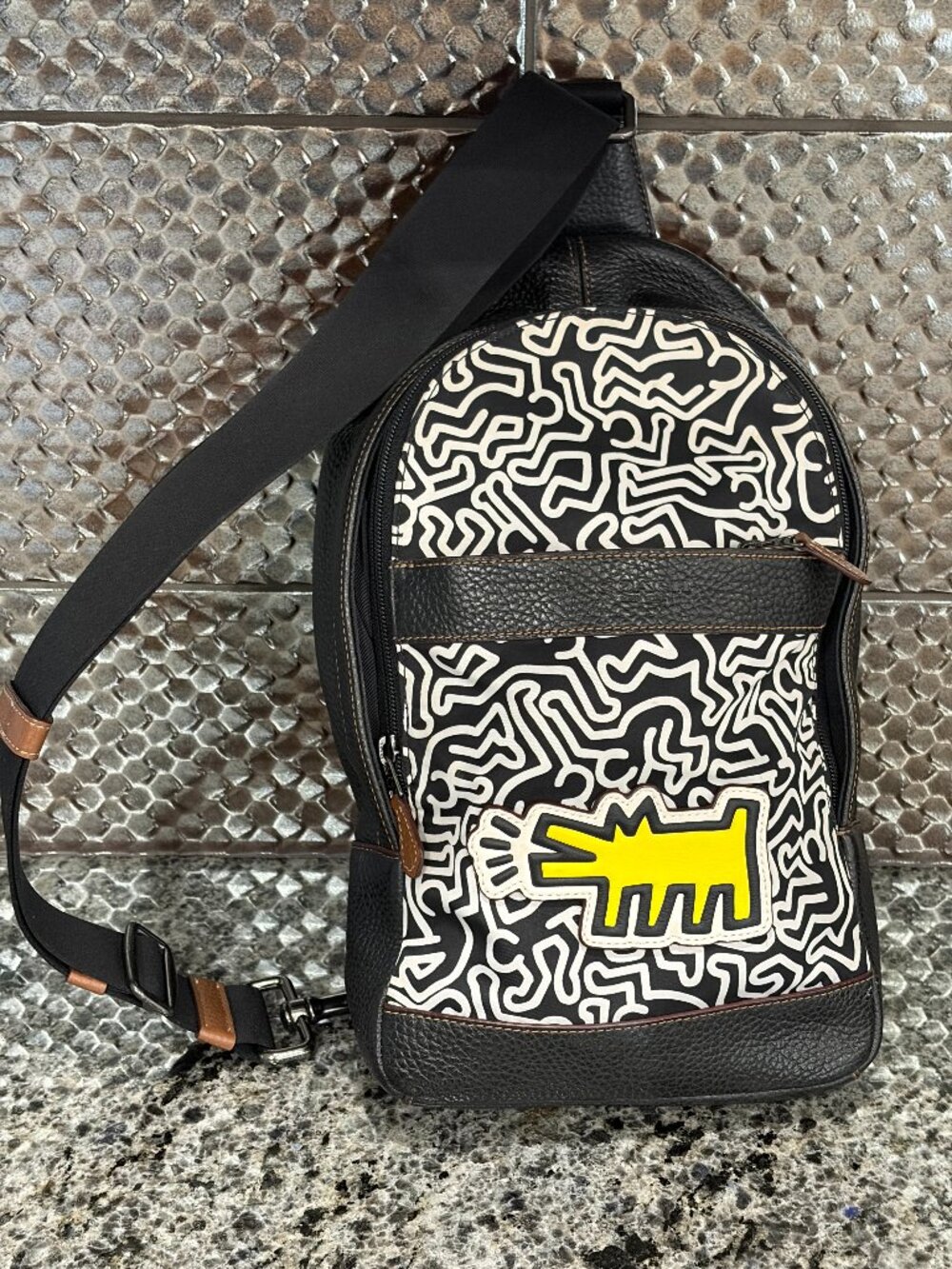 Coach x Keith Haring Barking Dog Sling Backpack - crossbody bag RARE